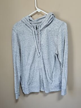 Sonoma Light Gray Heather Zip Women's Hoodie Lightweight